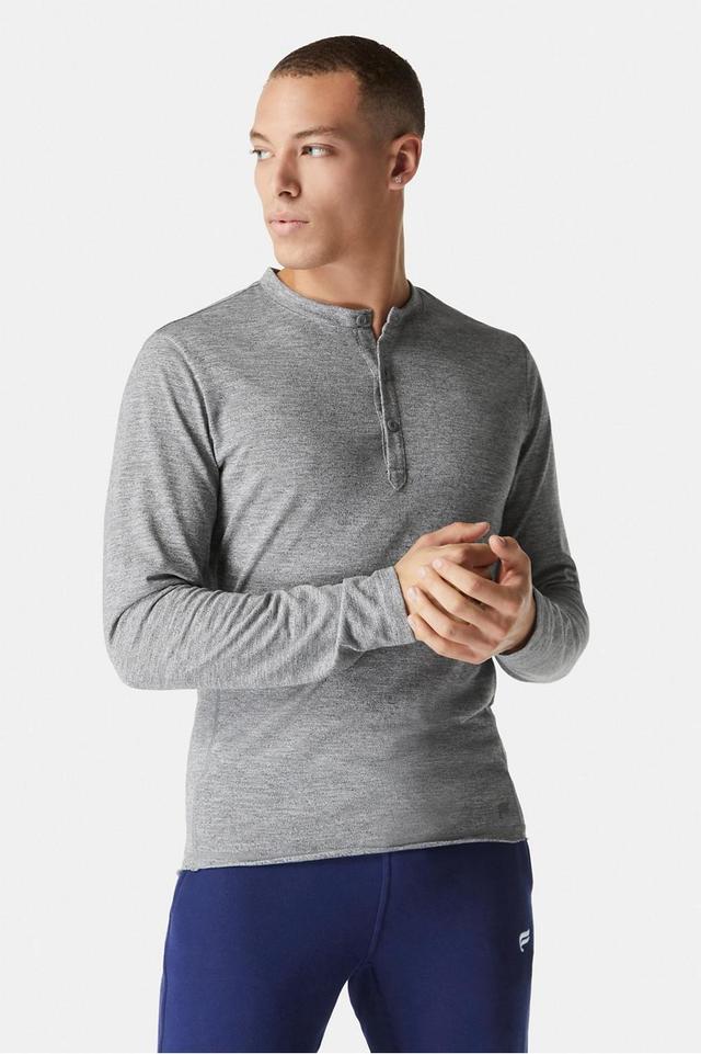 Fabletics Men The Front Row Henley male Grey Heather Size XXL Product Image