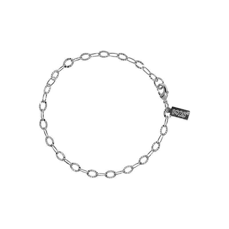 1928 Silver Tone Circular Link Chain Bracelet, Womens, Grey Product Image