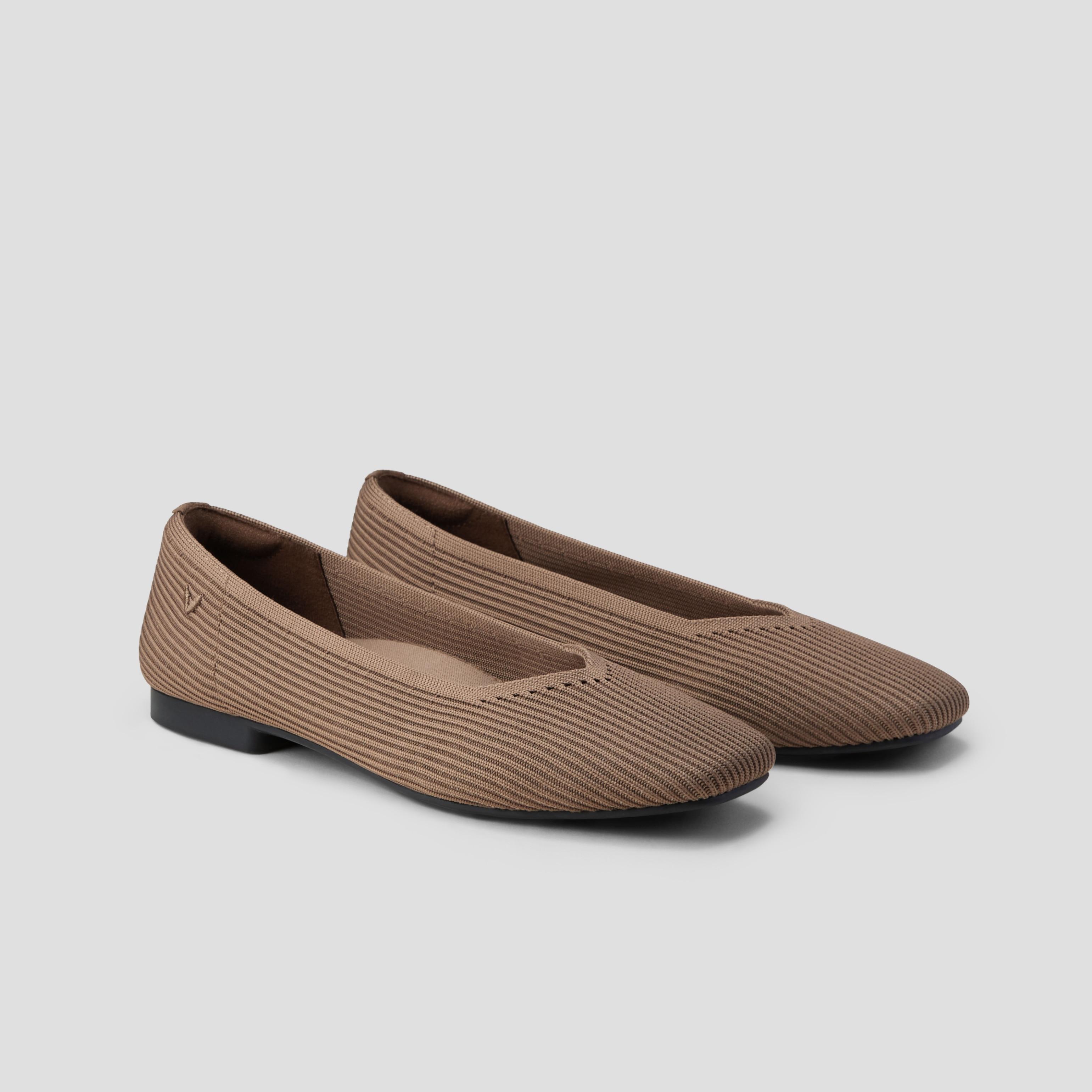 Square-Toe V-Cut Flats (Margot 2.0) Product Image