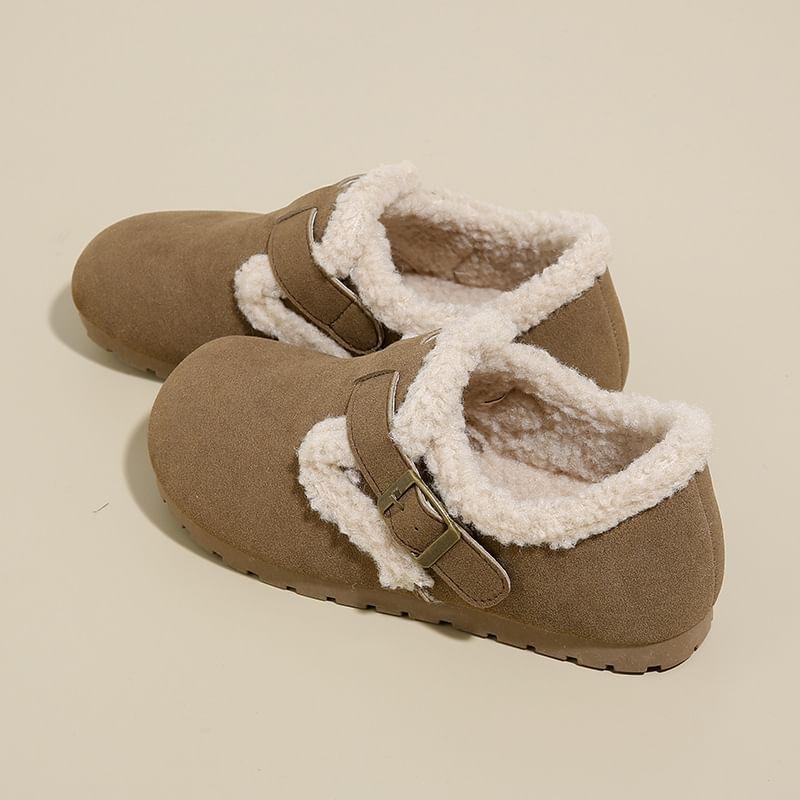 Buckled Fleece-Lined Loafers Product Image