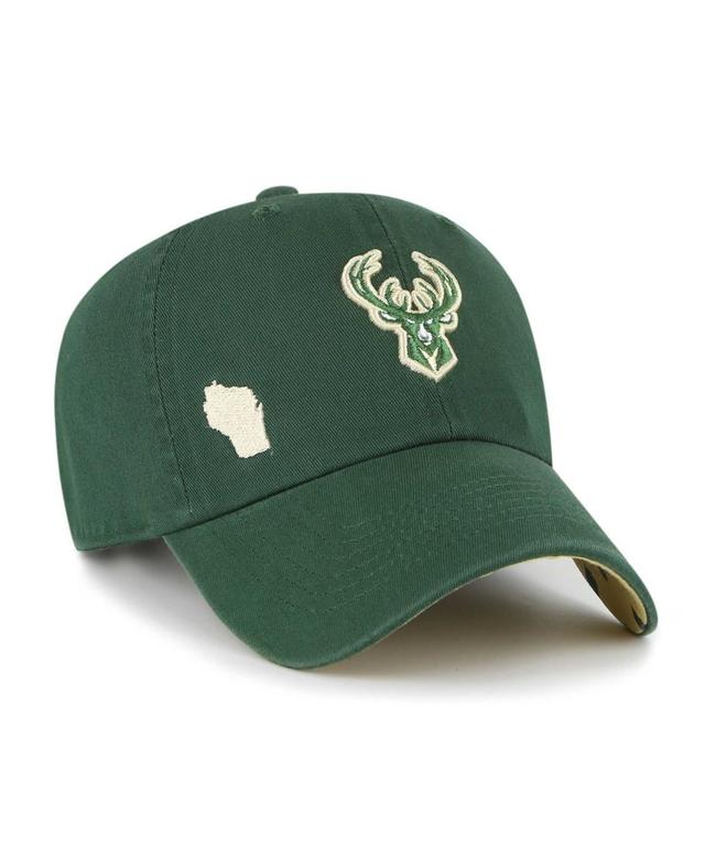 Womens 47 Hunter Green Milwaukee Bucks Confetti Undervisor Clean Up Adjustable Hat Product Image