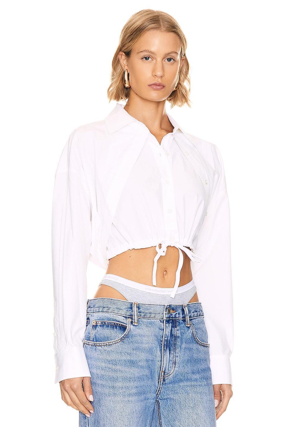 Double Layered Crop Shirt Alexander Wang Product Image