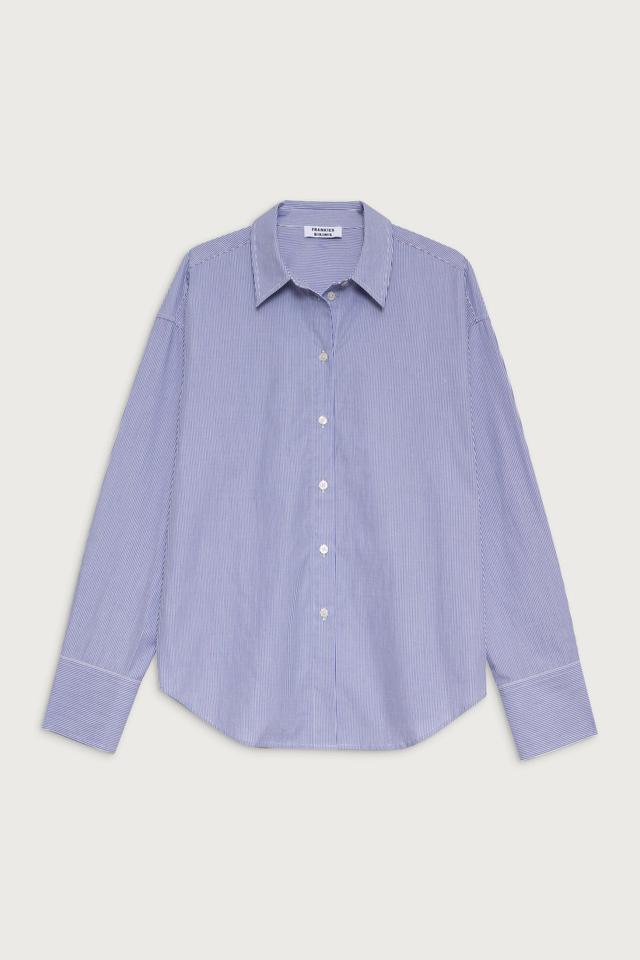 Griffin Striped Button Up Shirt - Midnight Stripe Product Image