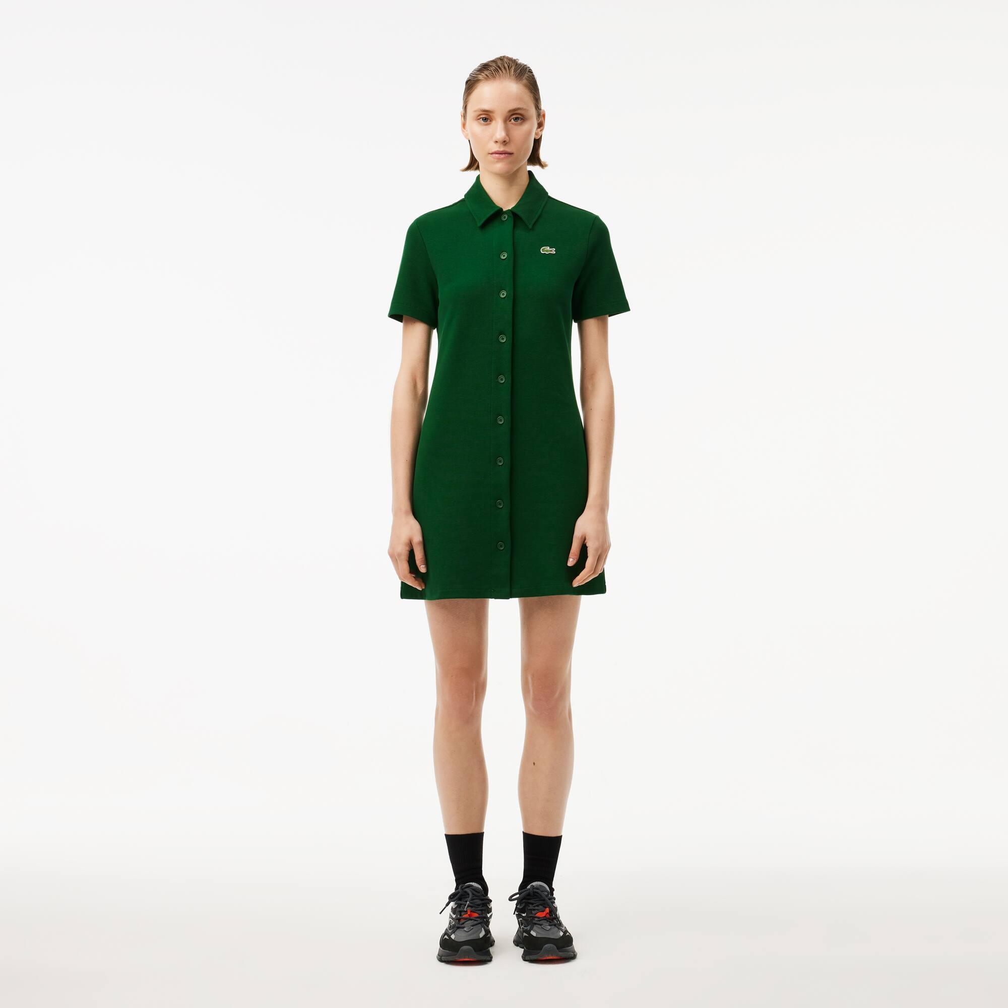 Heavy Piqué Buttoned Polo Dress Product Image