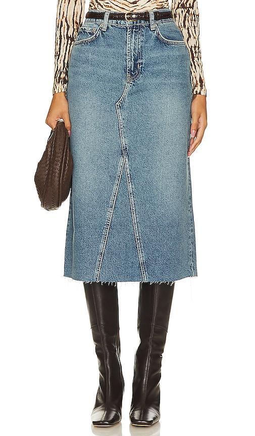 Rails The Highland Nonstretch Denim Midi Skirt Product Image