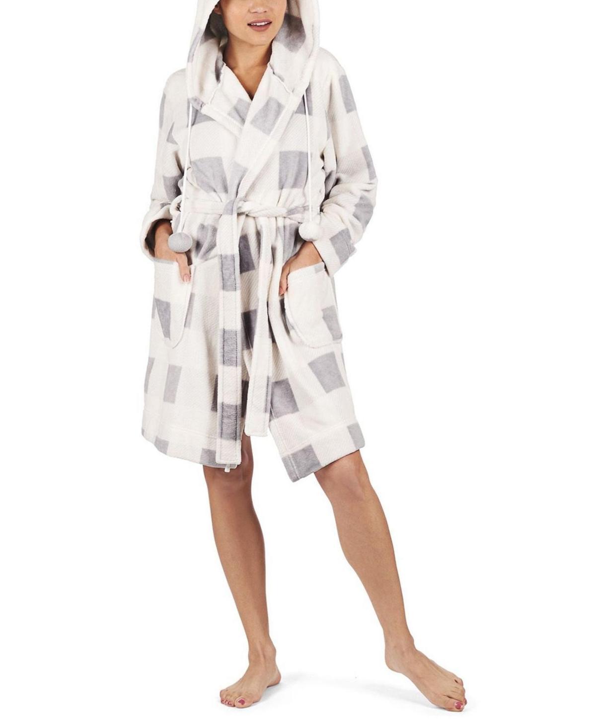 MeMoi Womens Plaid Plush Robe Product Image