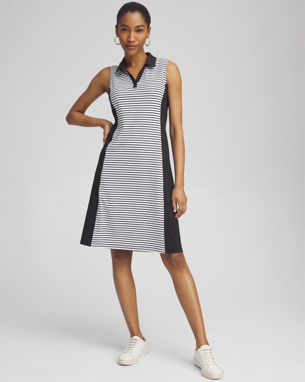 Zenergy® UPF Knit Block Stripe Dress Product Image