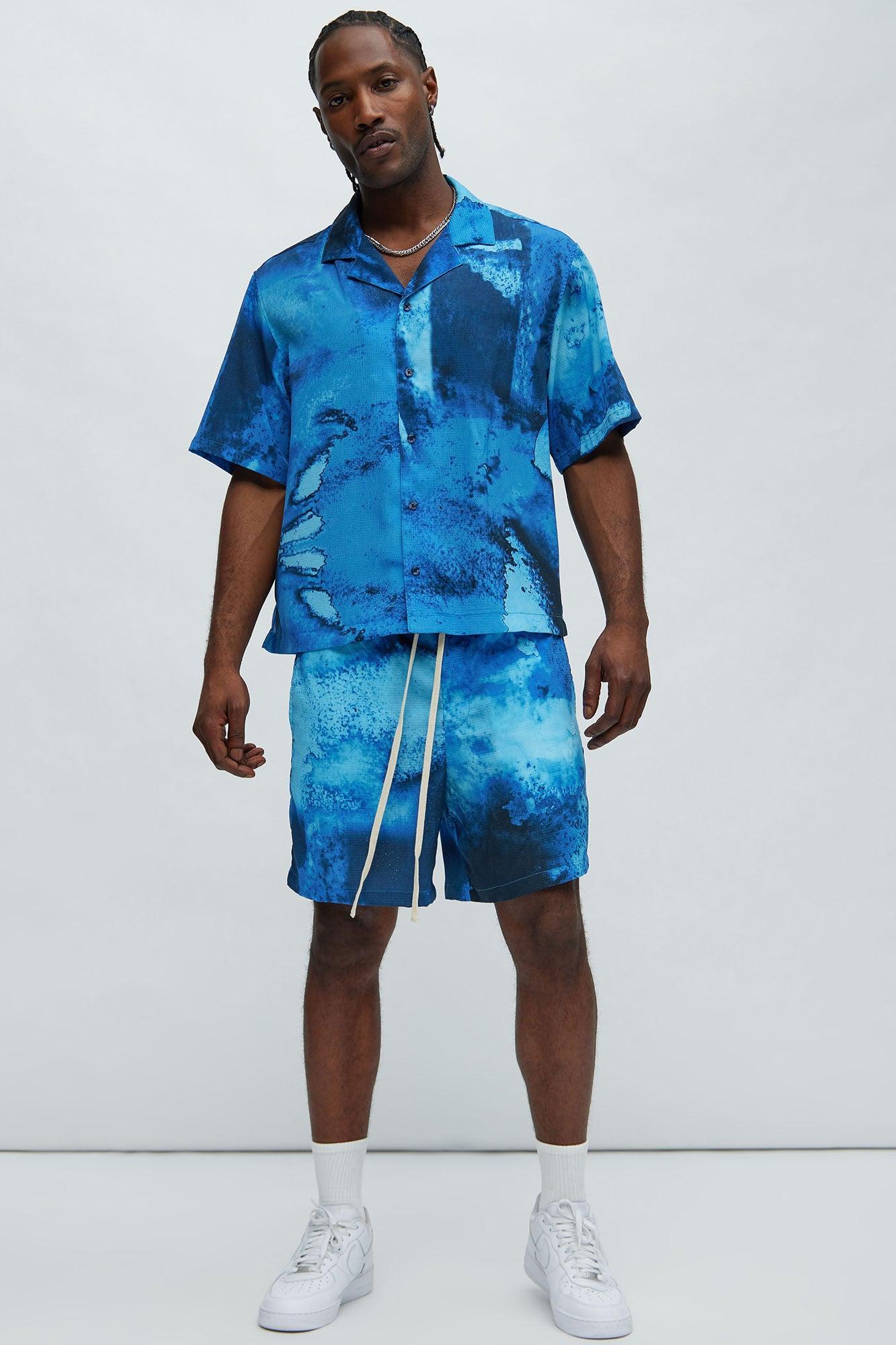 Atlantic Textured Shirt - Blue Product Image