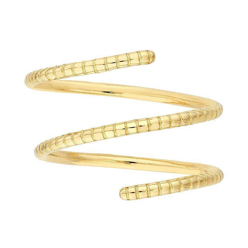 14k Gold Textured Wire Wrap Ring, Womens Yellow Product Image