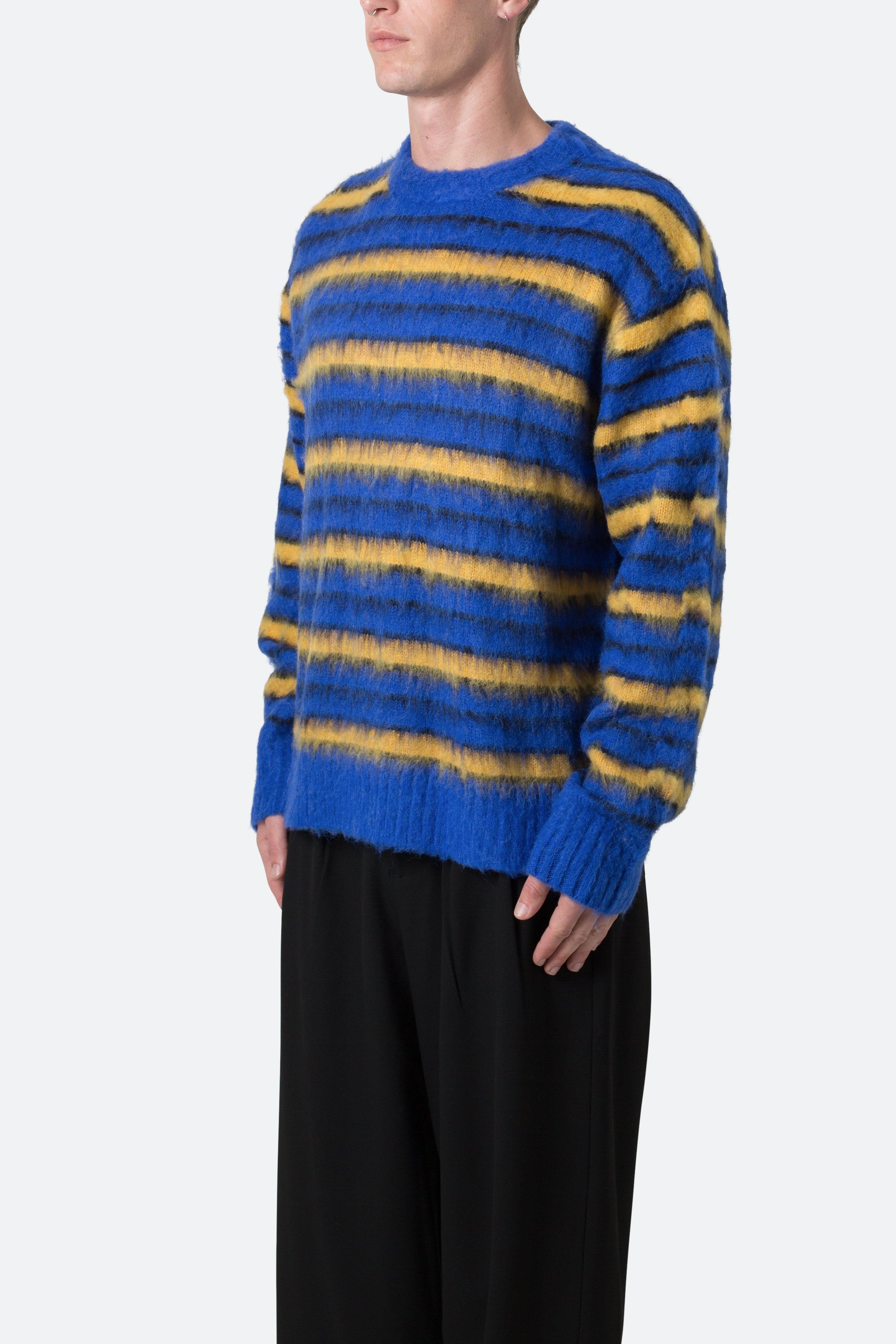 Striped Mohair Sweater - Blue Product Image