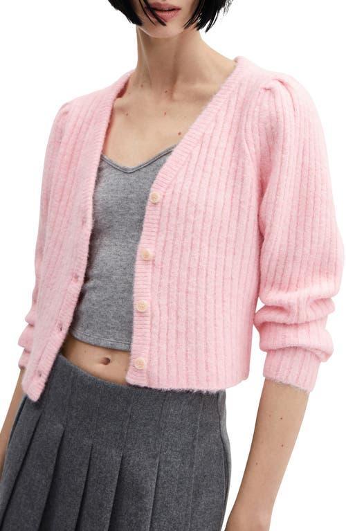 MANGO Rib V-Neck Cardigan Product Image