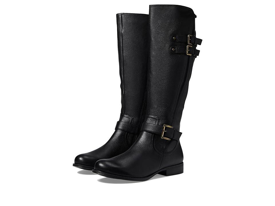 Naturalizer Jessie Wide Calf Leather Buckle Riding Boots Product Image