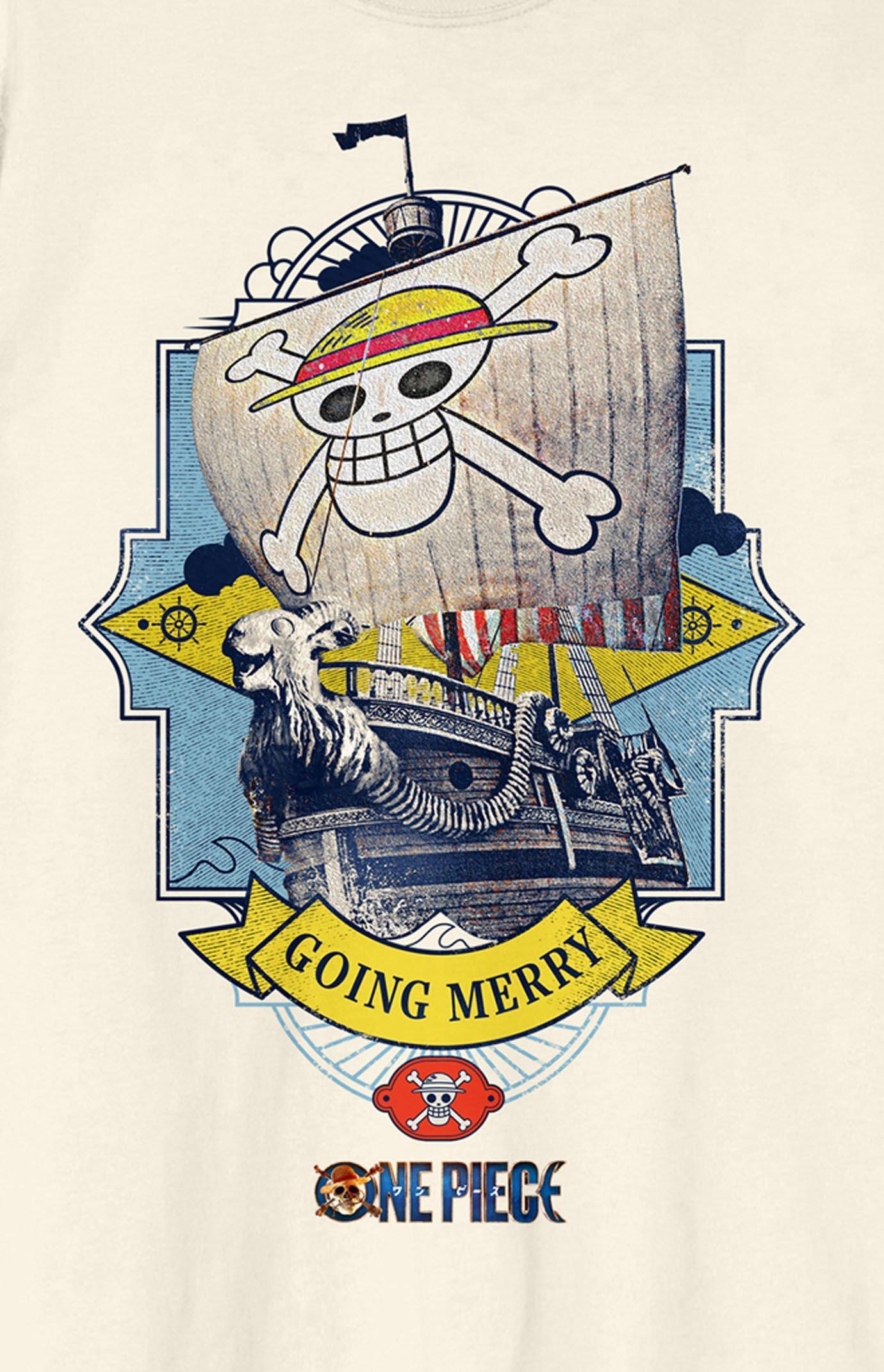 Men's One Piece Live Action Going Merry Pirate Ship T-Shirt Product Image