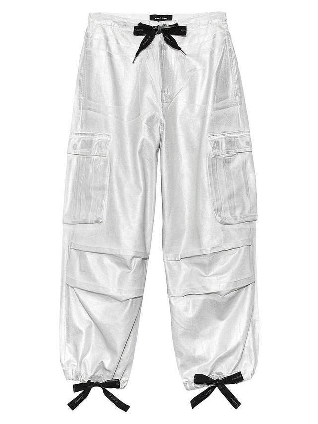 Womens Metallic Foil Parachute Pants Product Image