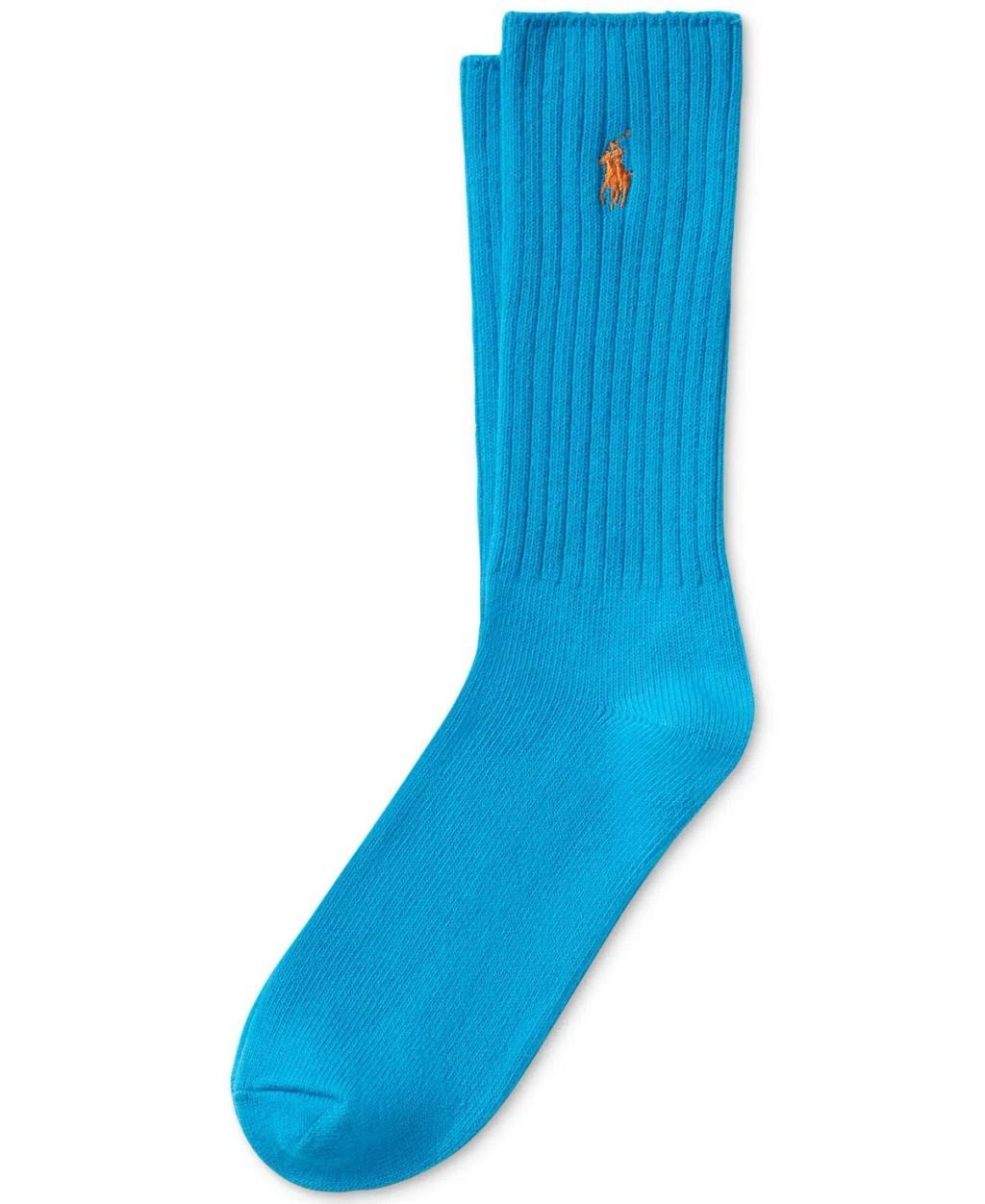 Men's Single Classic Crew Socks In Turq,aqua Product Image