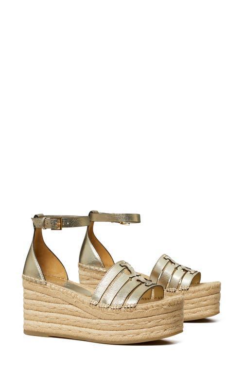 Tory Burch Ines Ankle Strap Espadrille Platform Wedge Sandal Product Image