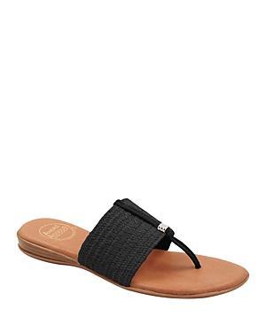 Andre Assous Womens Nice Slip On Woven Slide Thong Sandals Product Image