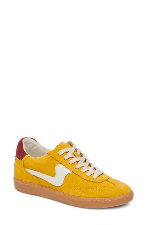 DOLCE VITA Women's Notice Low-profile Lace-up Sneakers In Mustard Suede Product Image