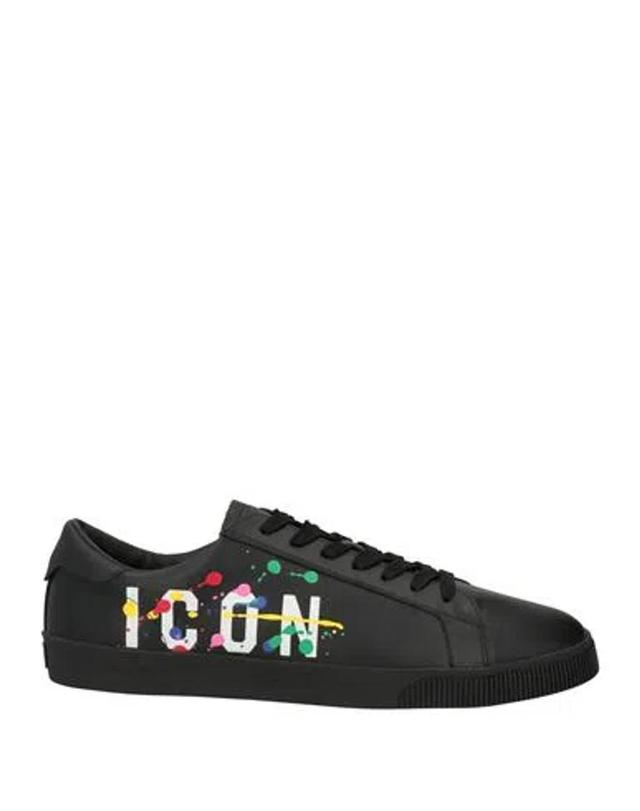 DSQUARED2 Man Sneakers Black Size 12 Soft Leather Product Image