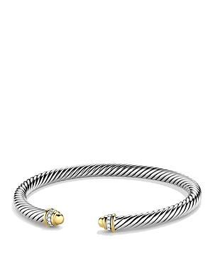 Womens Cable Bracelet With 18K Yellow Gold & Diamonds Product Image