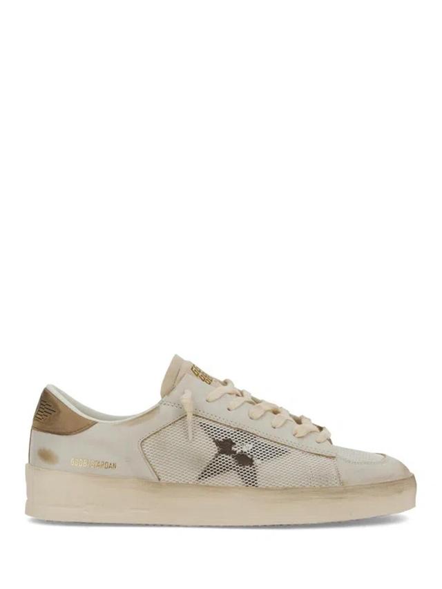 GOLDEN GOOSE Classic Stardust Sneakers For Men In White Product Image