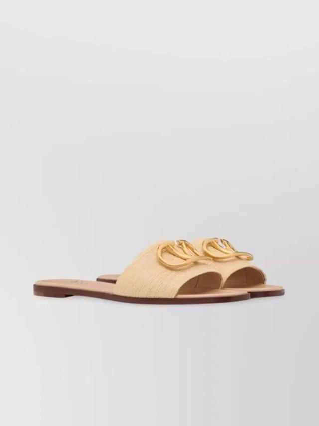 Vlogo Signature Flat Sole Sandal In White Product Image