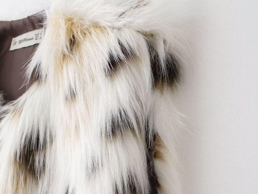 Animal Print Fluffy Vest Product Image