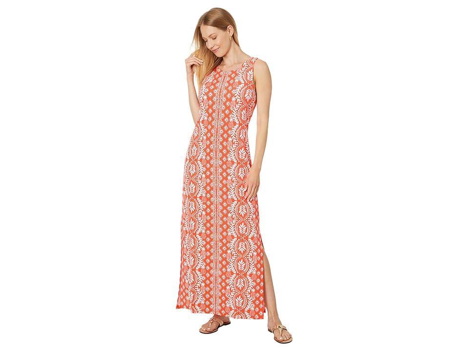 Lilly Pulitzer Ulla Maxi Dress (Flamingo Feather Harbour View Engineered Knit Dress) Women's Dress Product Image