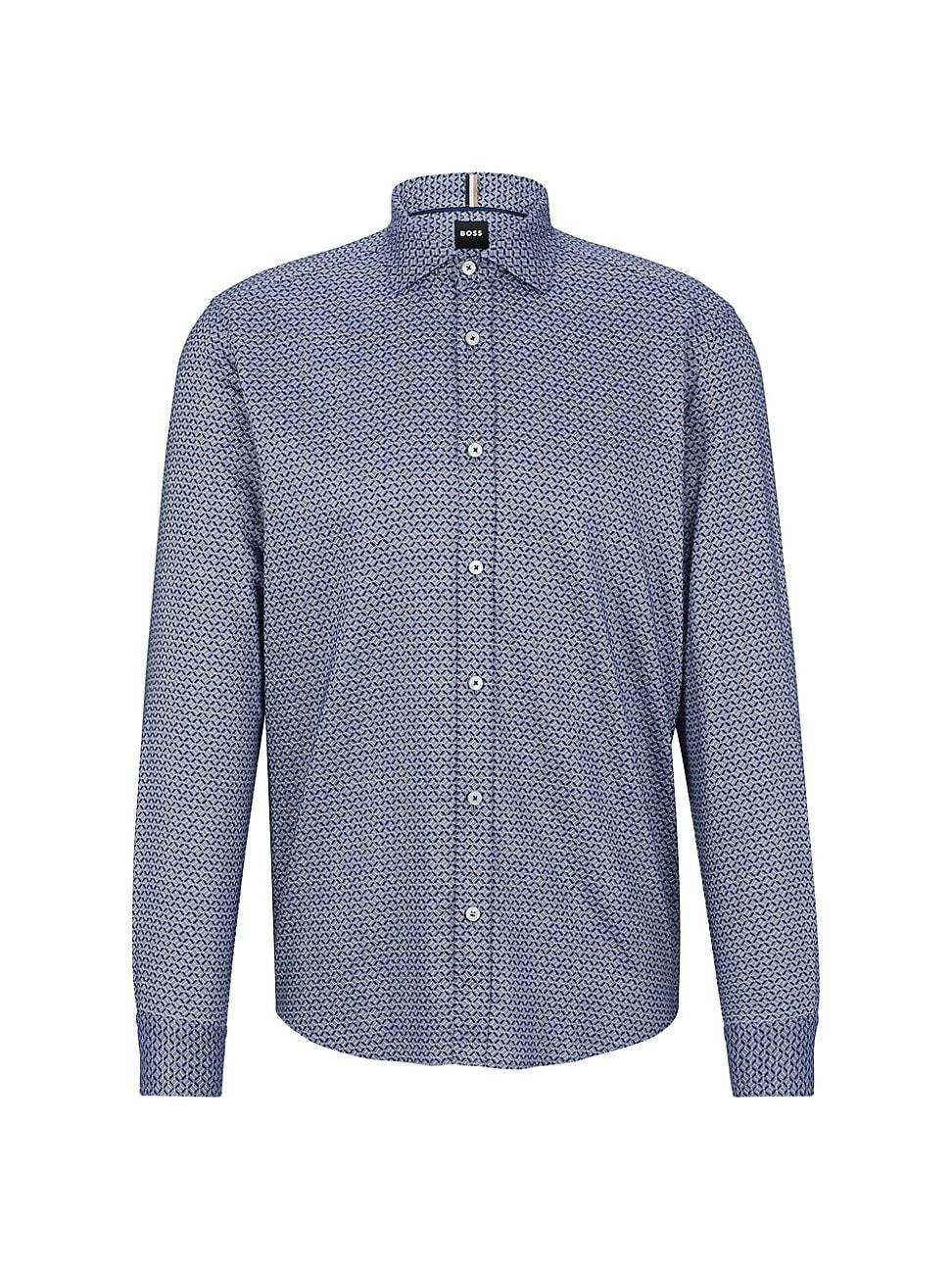 Mens Regular-Fit Shirt In Printed Fabric Product Image