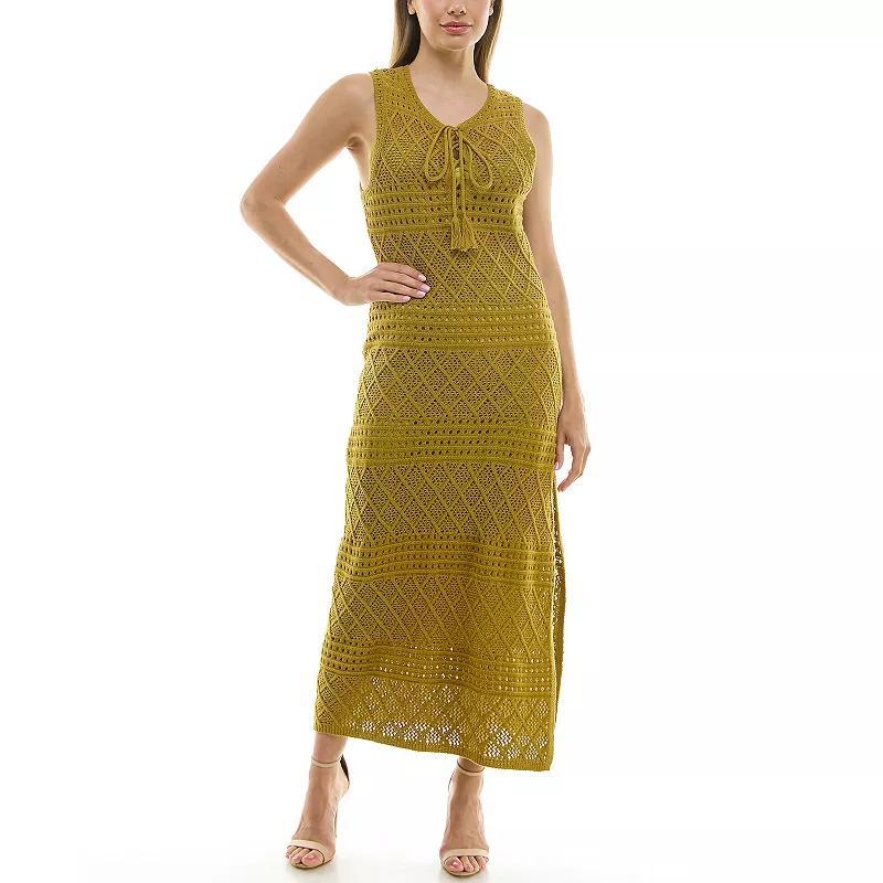 Womens Taylor Crochet Tie Neck Dress Product Image