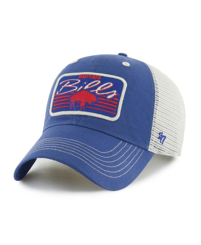 Mens 47 Brand Royal Distressed Buffalo Bills Legacy Five Point Trucker Clean Up Adjustable Hat - Royal Product Image