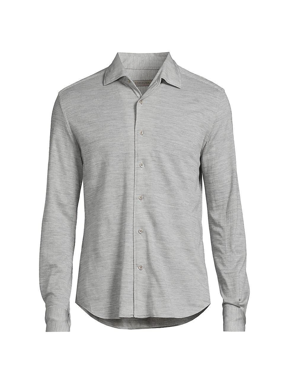 Mens Wool-Blend Button-Up Shirt Product Image