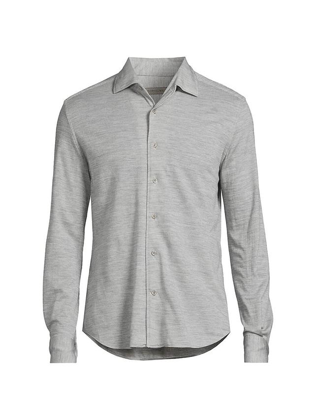 Mens Wool-Blend Button-Up Shirt Product Image