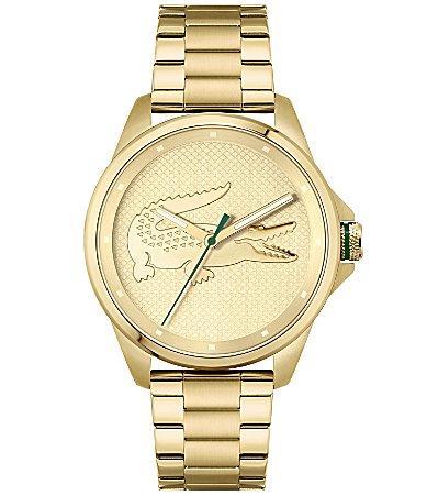 Lacoste Mens Croc Gold-Tone Bracelet Watch Product Image