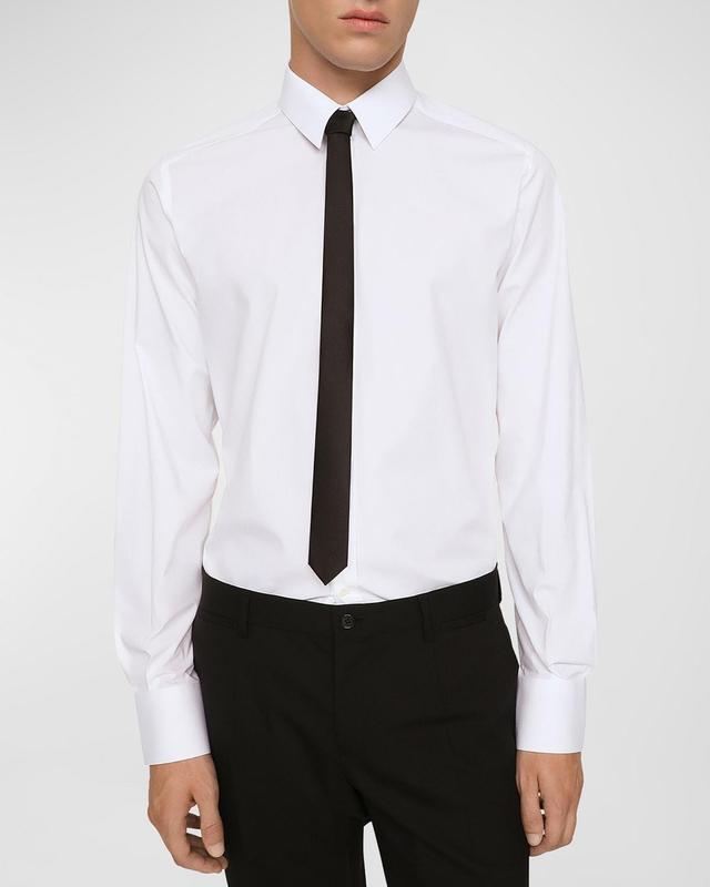 Mens Solid Stretch Cotton Dress Shirt Product Image