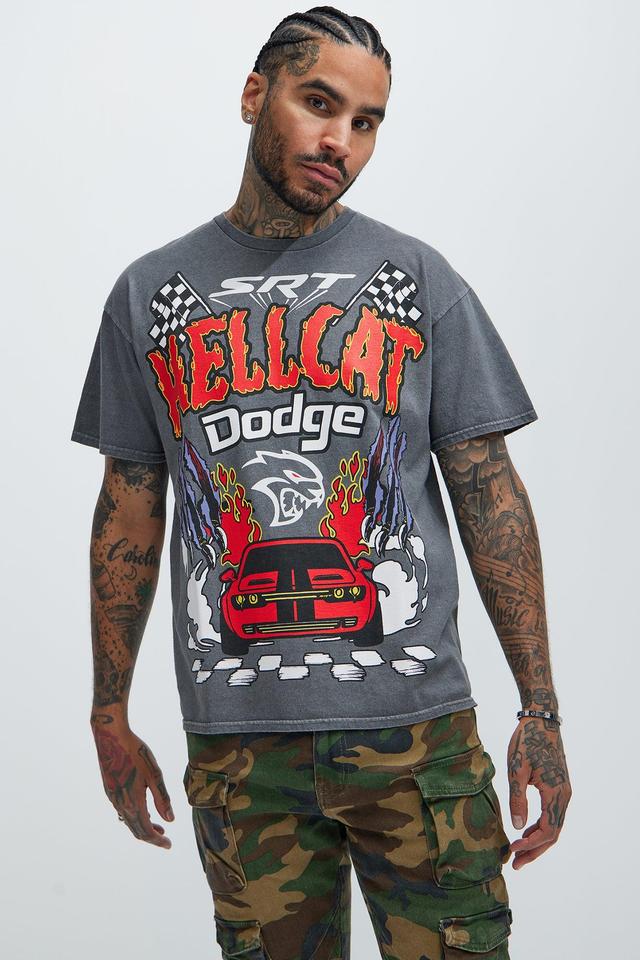 Dodge Hellcat American Muscle Short Sleeve Tee - Charcoal Product Image