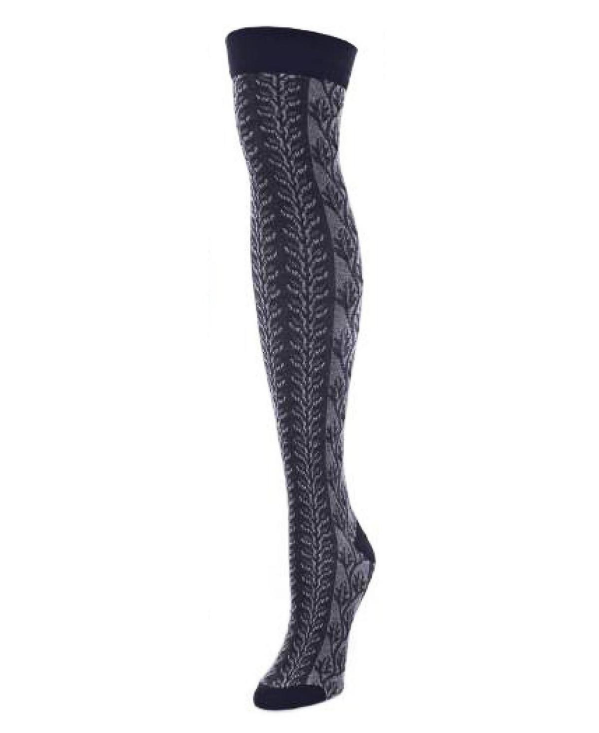 MeMoi Womens Leaf Vine Over The Knee Socks Product Image