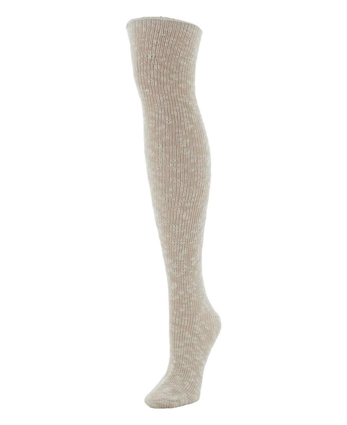 MeMoi Womens Slub Cable Knit Over The Knee Socks Product Image