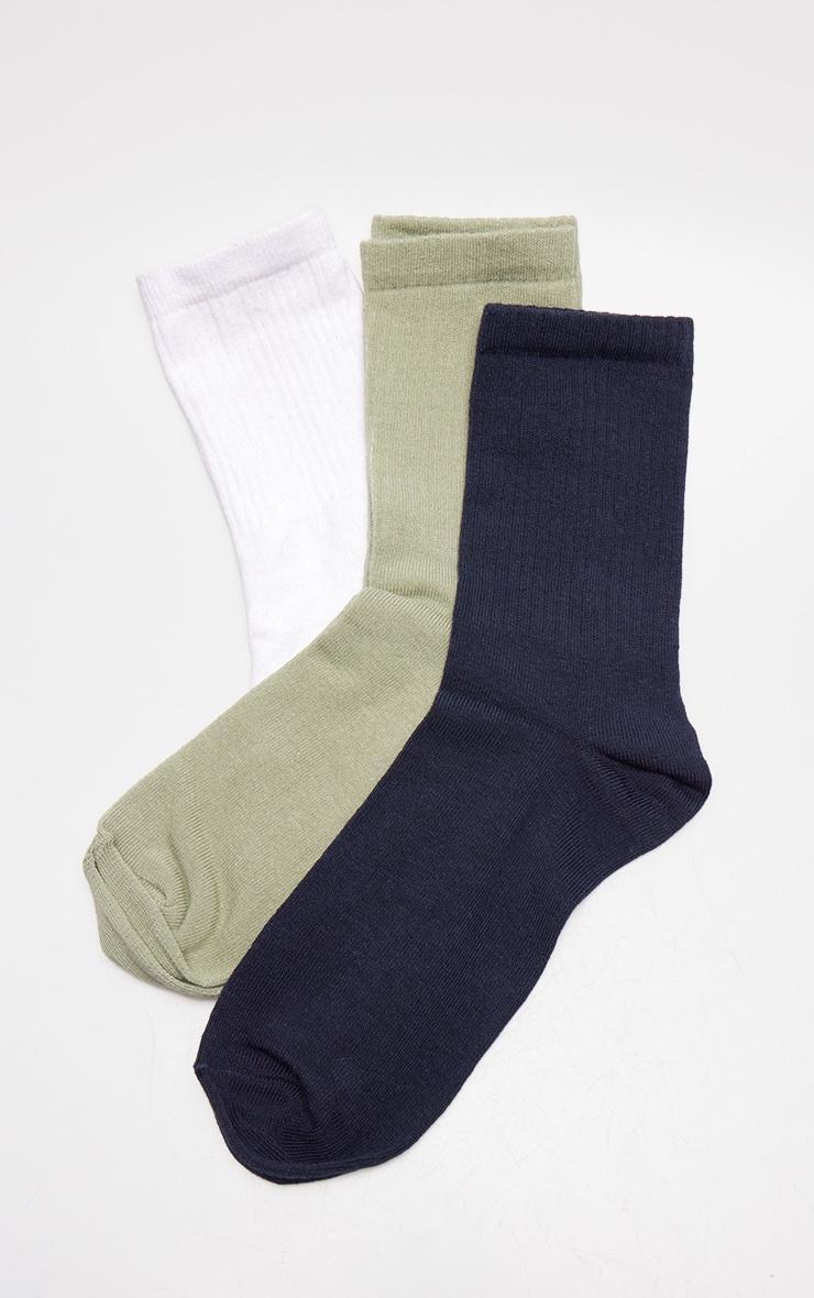 Multi Neutral 3 Pack Socks Product Image