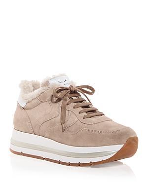 Voile Blanche Womens Maran Shearling Low Top Sneakers Product Image