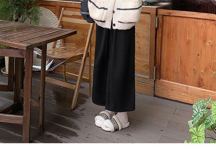 V-Neck Striped Oversized Cardigan Product Image