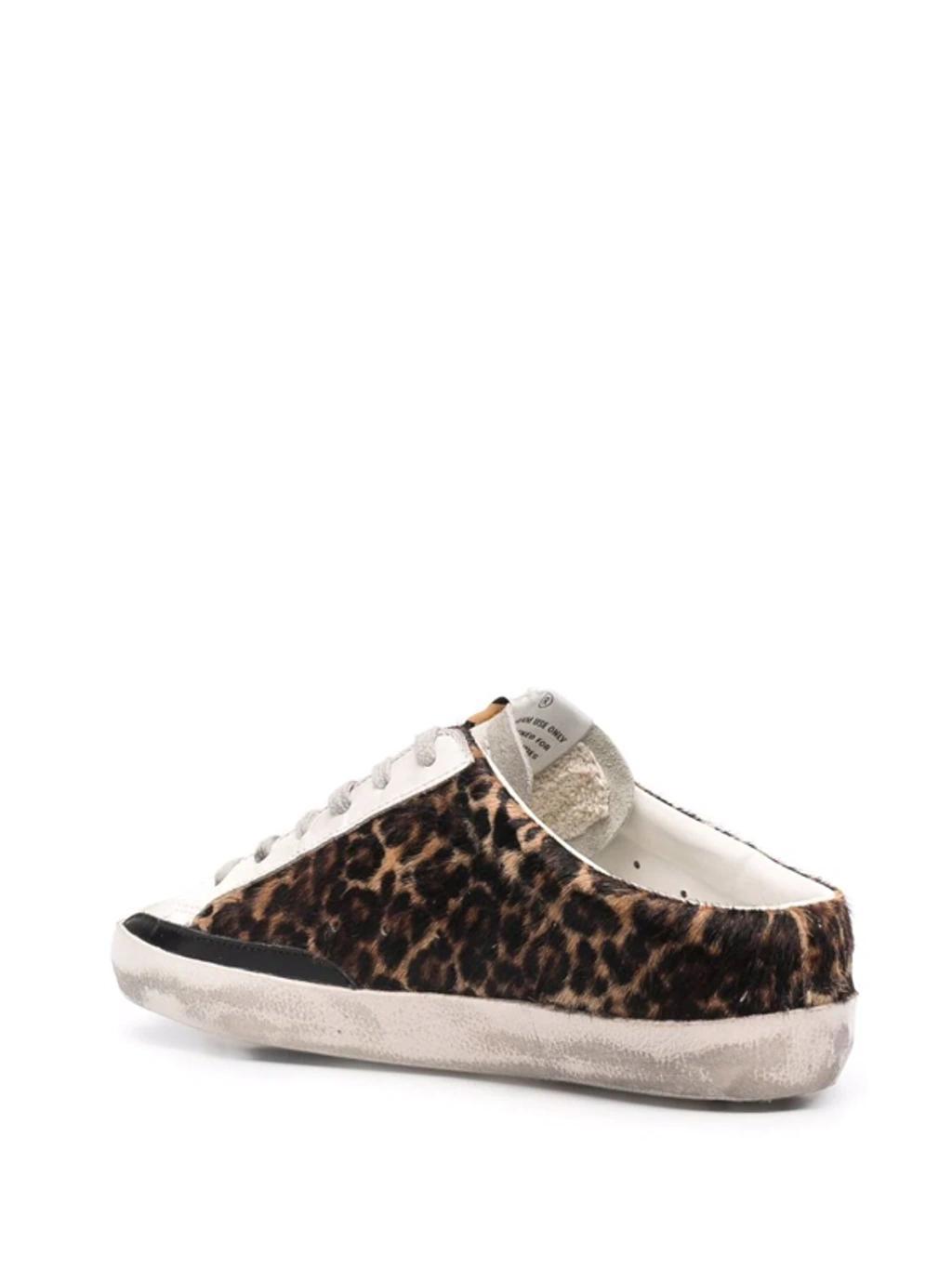 GOLDEN GOOSE Superstar Sabot Leopard Mules In Beige_brown_leo_ice_black Product Image