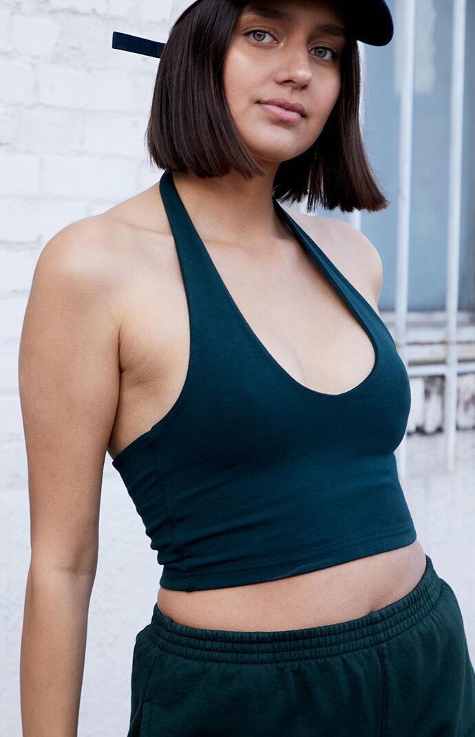 John Galt Womens Green Alexis Halter Top Product Image