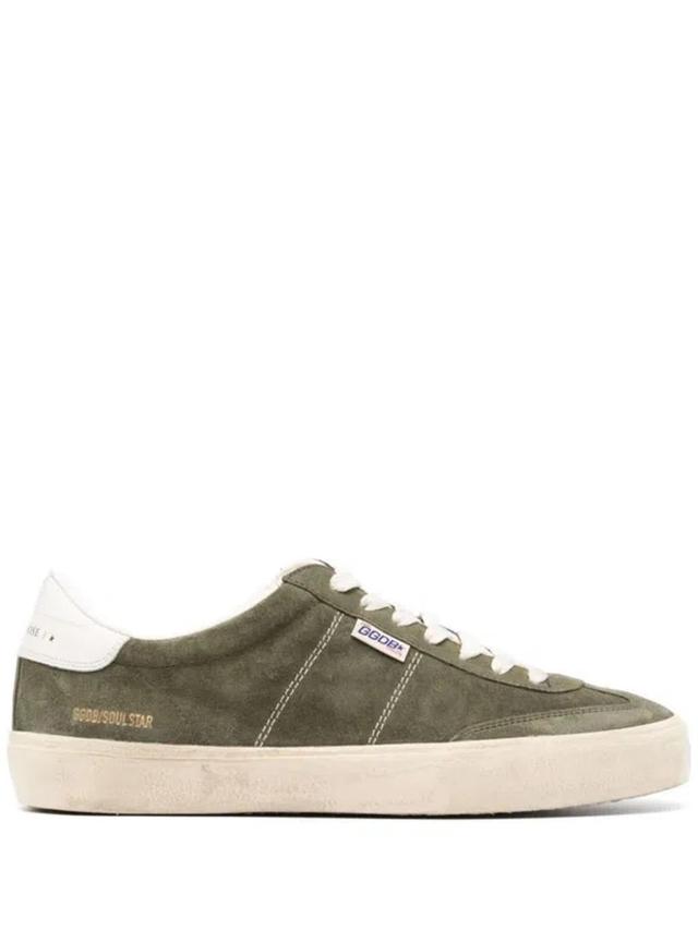 GOLDEN GOOSE Suede Low-top Trainers In Green Product Image