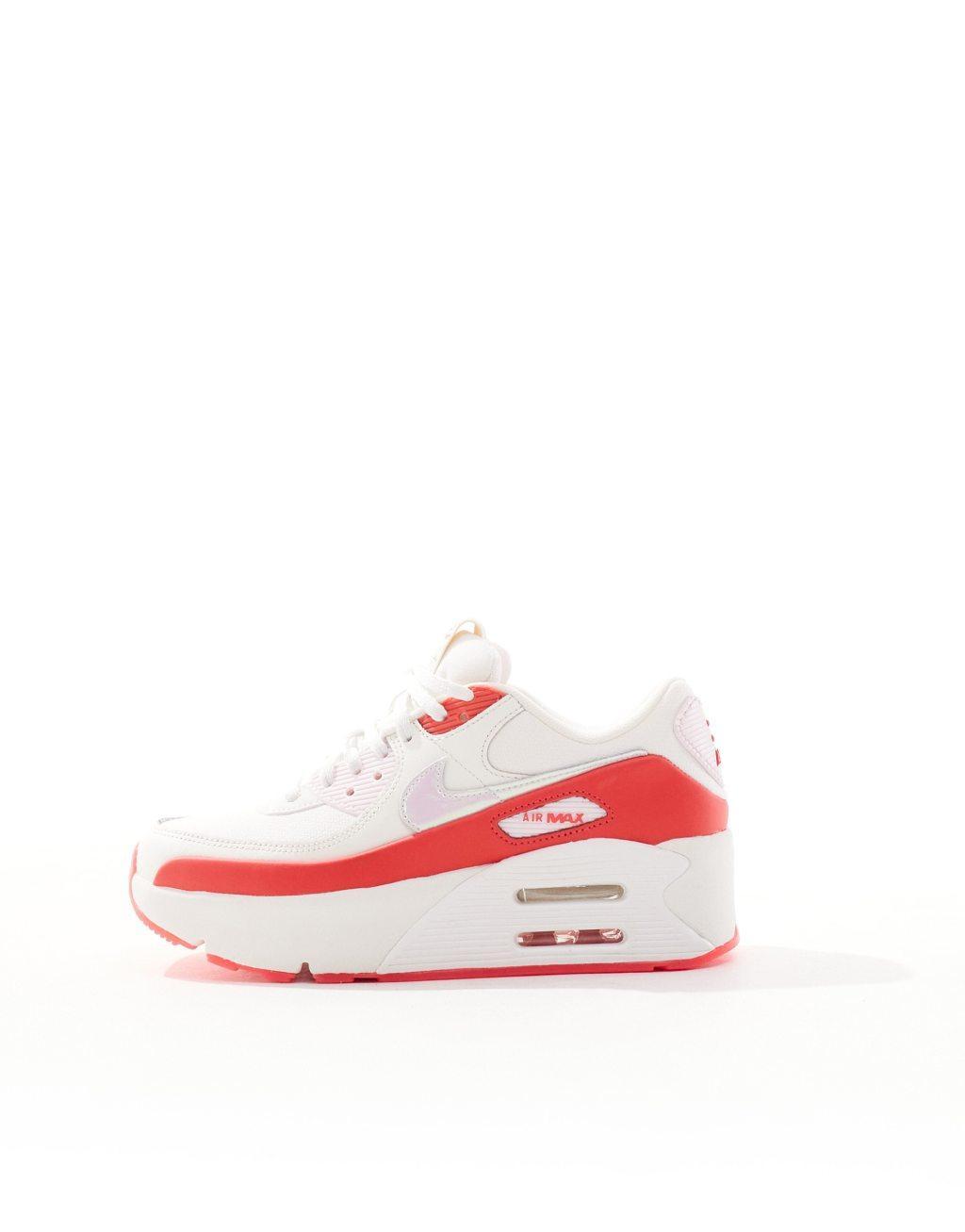 Nike Air Max 90 LV8 sneakers in white and multi  Product Image