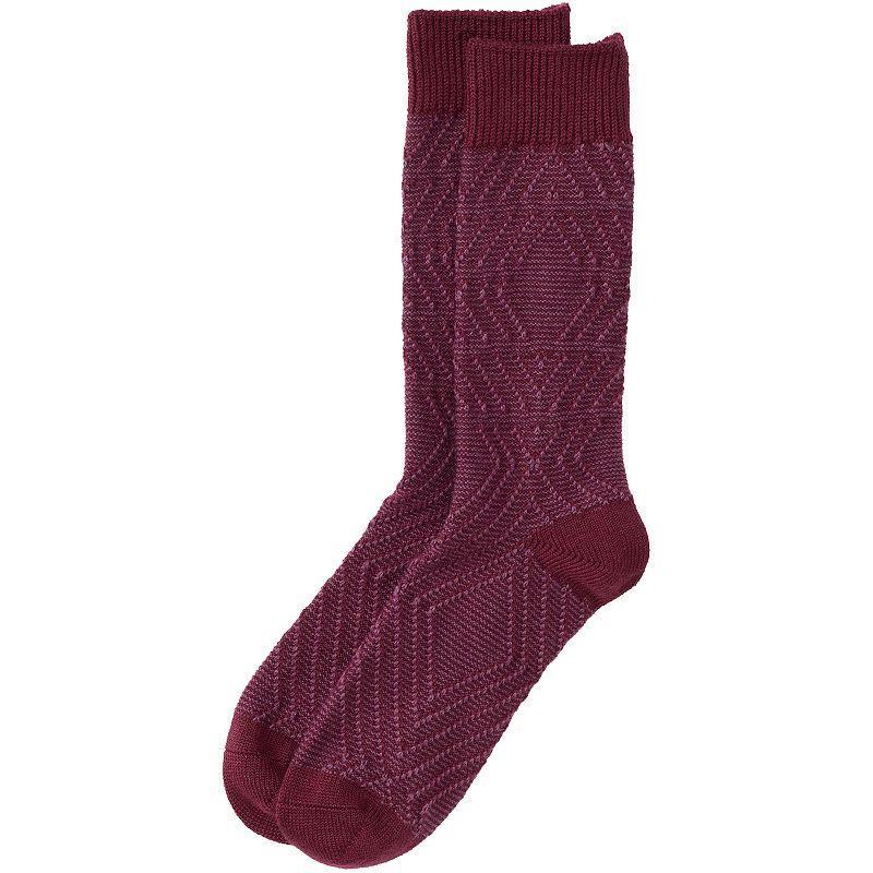 Womens Lands End Winter Boot Socks, Dark Red Product Image