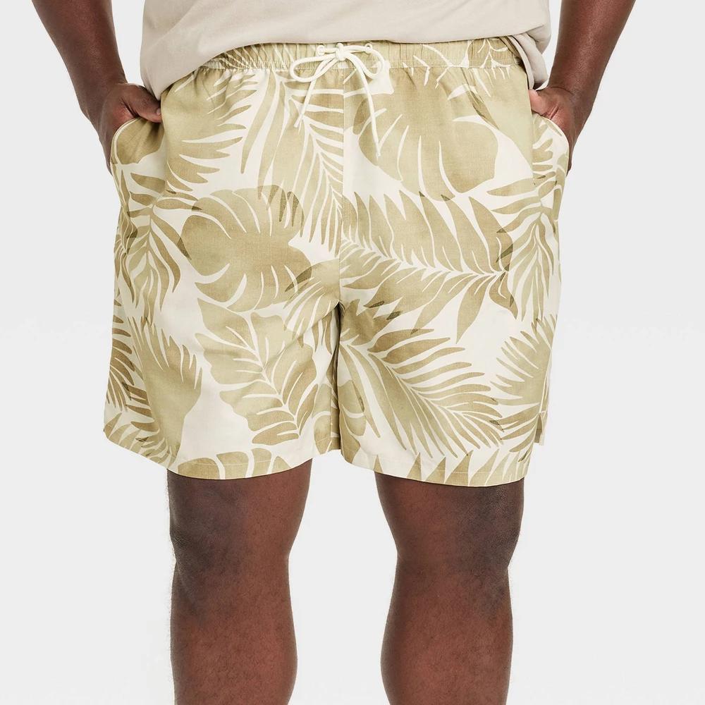 Mens Big & Tall 7 Regular Fit Swim Shorts - Goodfellow & Co White 2XL Product Image