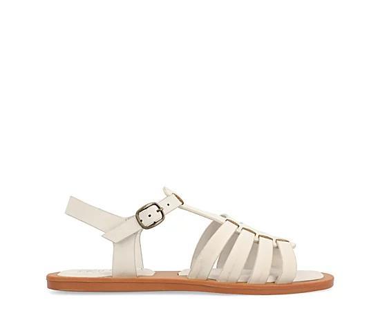 Journee Collection Benicia Womens Fisherman Sandals Ivory Product Image