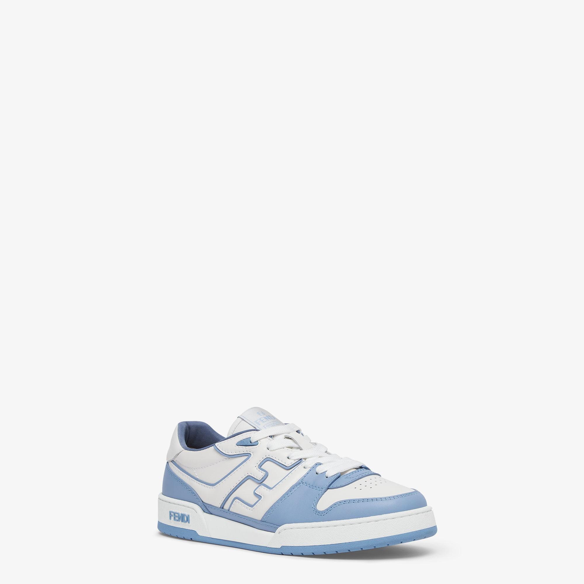 Fendi Match SneakersLight blue leather low-tops Product Image