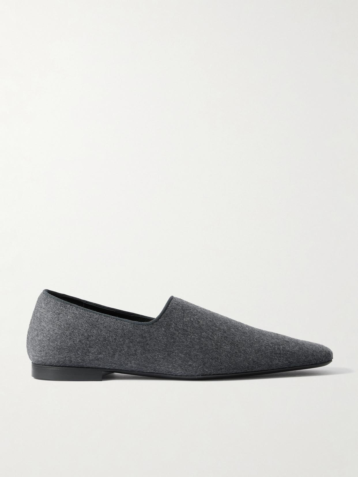 TOTÊME The Piped Loafer Grey Melange In 074 Grey Melange Product Image